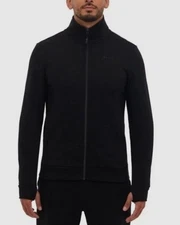 Bench Men's Urbanwear Moisture Wicking Full Zip Knit Jacket, Black, Size L