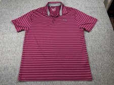 Under Armour Playoff Polo Heather Red Short-Sleeve Stretch Shirt Large