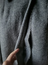 Coupon De Lainage Fin Gris Bleu - 1,55 X 0,85 M - Pour Vêtements Vintage, Neuf