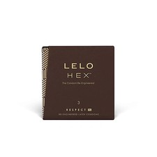 LELO HEX Respect XL Kondome 3 Stück extra groß latexfrei Kondome transparent