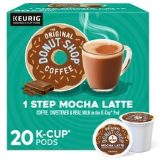 The Original Donut Shop Mocha One-Step Latte, Single Serve Coffee K-Cup Pod, ...