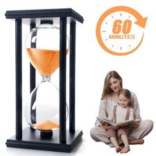 1Hrs Sand Hourglass Timer Egg Sandglass Timer Clock Home Decor Wooden Gift