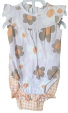 Carter's 3-Piece Orange Floral Shorts Romper Set For Baby Girls Size 3M NWT