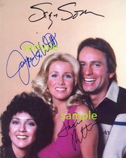 THREES COMPANY CAST REPRINT SIGNED 8X10 PHOTO AUTOGRAPHED JOHN RITTER SOMERS