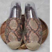Sam Edelman Khloe Snake Print Leather Upper Espadrilles Women's 9