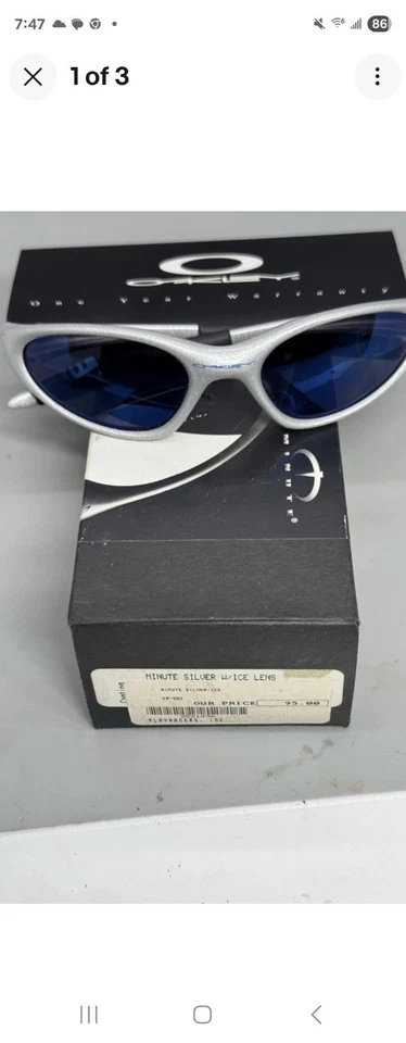 Gafas de sol Oakley Minute lentes azules iridio hechas en EE. UU. Foto 2 de 4