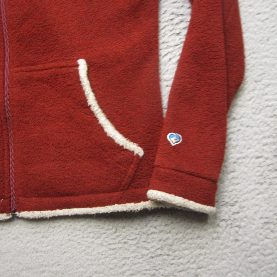 Sudadera con Capucha Kuhl Alpaca Polar Para Mujer M Roja Cremallera Completa Sherpa Forrada Chaqueta Cálida Foto 3 de 4