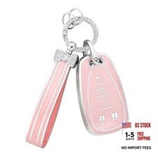 Key Fob Cover for Chevy Pink Soft TPU 5 Button Car For Chevrolet 5 Buttons-B
