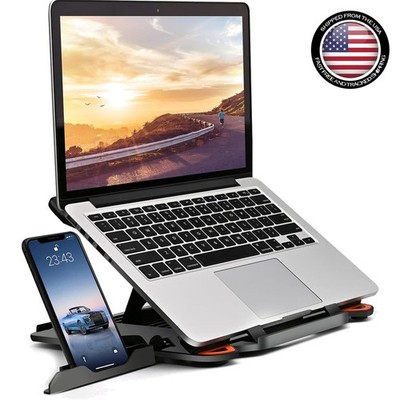 Ergonomic Adjustable Laptop Stand with 360° Rotation for 10-17'' Devices
