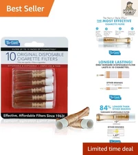Extra Long Amber Disposable Filters | Effective Venturi Design for 20 Cigarettes