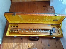 Taishogo Shikishima Wooden Zither with Case & 2 Picks, Used, Small Scratches tt2