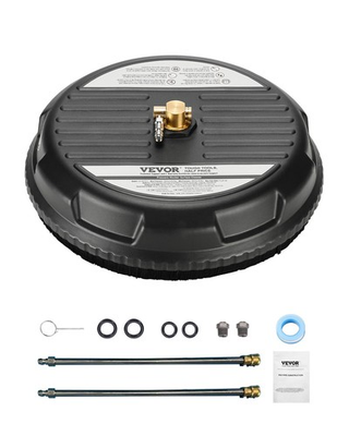 #ad VEVOR 15quot; Pressure Washer Surface Cleaner 4000 Max PSI Plastic 2 Extended Wands $42.99