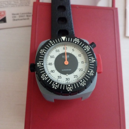 HEUER SUPERSPORT FULL SET SUPERB CHRONOMETER / WRISTWATCH / - Picture 5 of 9
