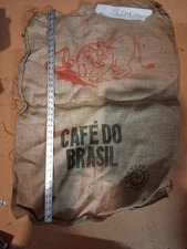 Cafe Do Brasil Coffee Sack Bag Wall Hanging Crafts Free SHIPPING