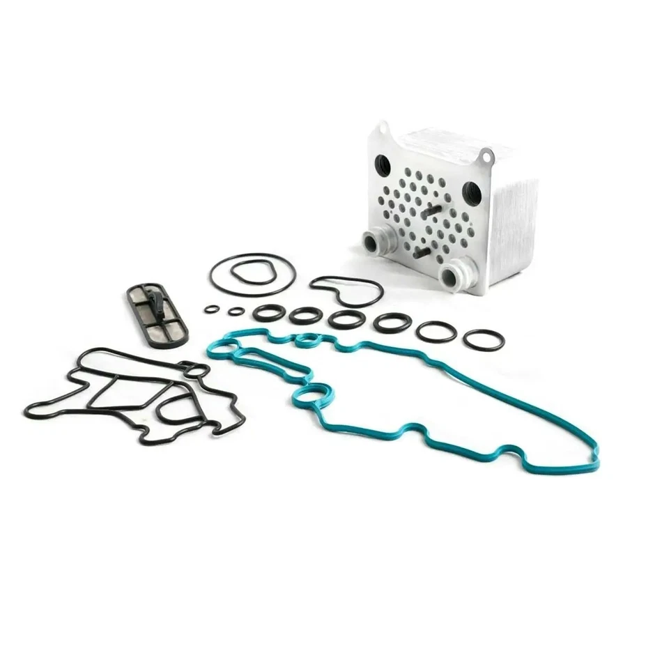 1 Set High Flow Oil Cooler For Ford 6.0L Powerstroke Diesel F250 F350 2003-2010 - Image 2 of 4