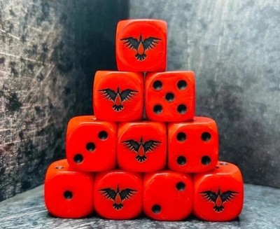 Blood Ravens, Custom Inspired Dice, ideal for Tabletop Games