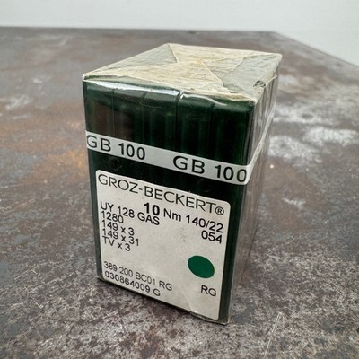 GROZ-BECKERT 100 Piece UY 128 GAS Sewing Machine Needles - 10 Nm 140/22