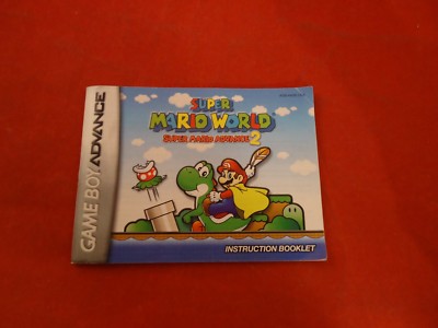Super Mario World Mario Advance 2 Game Boy Advance Instruction Manual Booklet