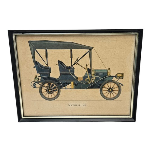 Framed Maxwell Model 1905 print Car Collection Vintage Free Postage - Picture 6 of 9