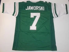 UNSIGNED CUSTOM Sewn Stitched Ron Jaworski Green Jersey - M, L, XL, 2XL, 3XL