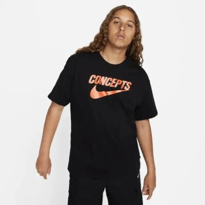 Nike SB X Concepts Black Orange Lobster T-Shirt DR0642-010 Size Large Men