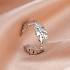NewBohemian Irregular Leaves Rings Adjustable Open Finger Ring Jewelry LoverGift