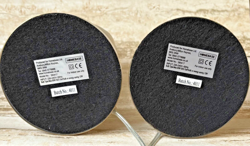 2 HOMEBASE LIGHTS 390417 Brushed Satin Brass LARGE TABLE LAMPS 60W E14 PAT Test - Picture 13 of 14