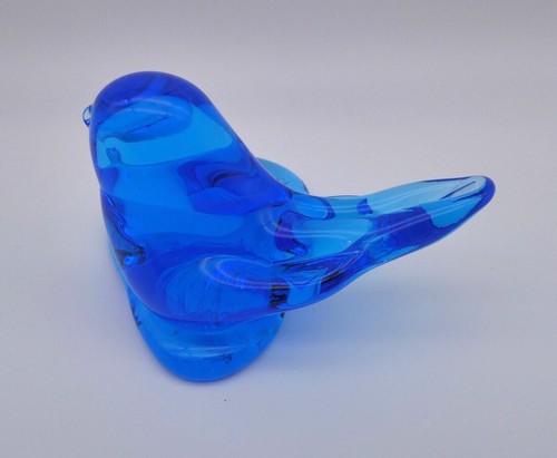 BLUEBIRD OF HAPPY Arte Vetro Portacandele Bird Trinket Piatto Leo Ward 1992 - Foto 3 di 8
