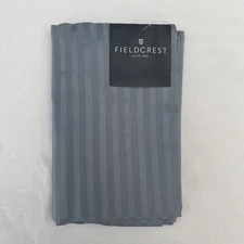 Fieldcrest One Piece Euro Sham Luxury Silk 26" Quilted Pillow Cover Cotton Blue