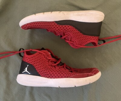 Nike Shoes 1Y 13.5 UK Air Jordan Reveal Red White Knit Mid  display picture 1