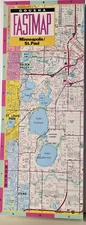 Minneapolis / St. Paul, Minnesota - Gousha Laminated Fastmap
