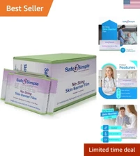 25 Unscented Skin Barrier Wipes - Large, Individually Wrapped for Sensitive Skin