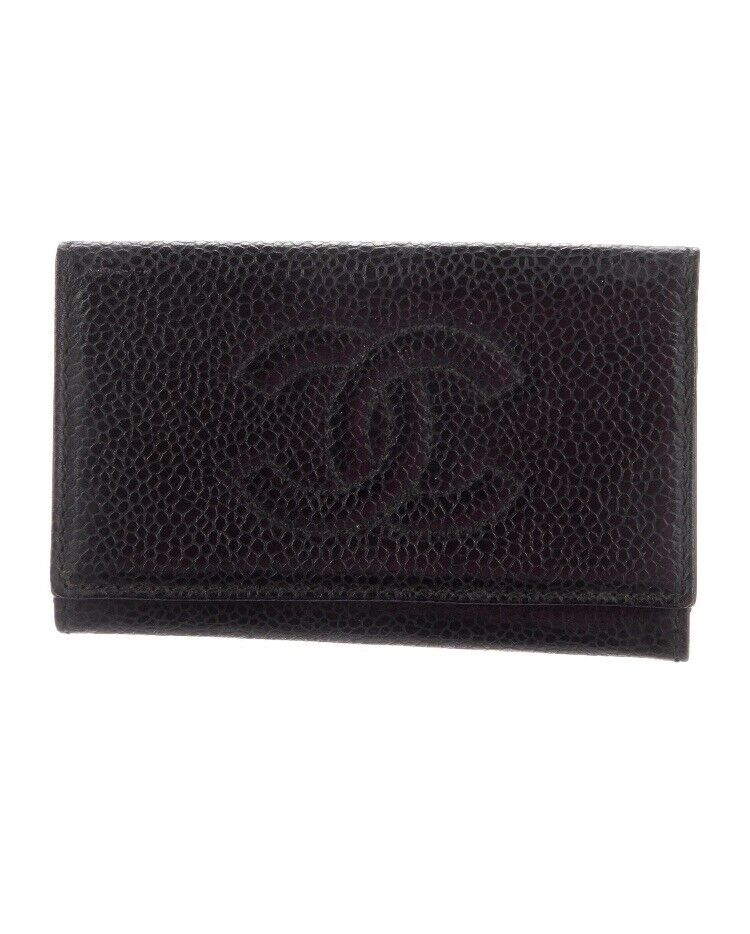 Chanel Womens Caviar Leather Interlocking CC Quilted 6 Key Holder Blac -  Shop Linda's Stuff