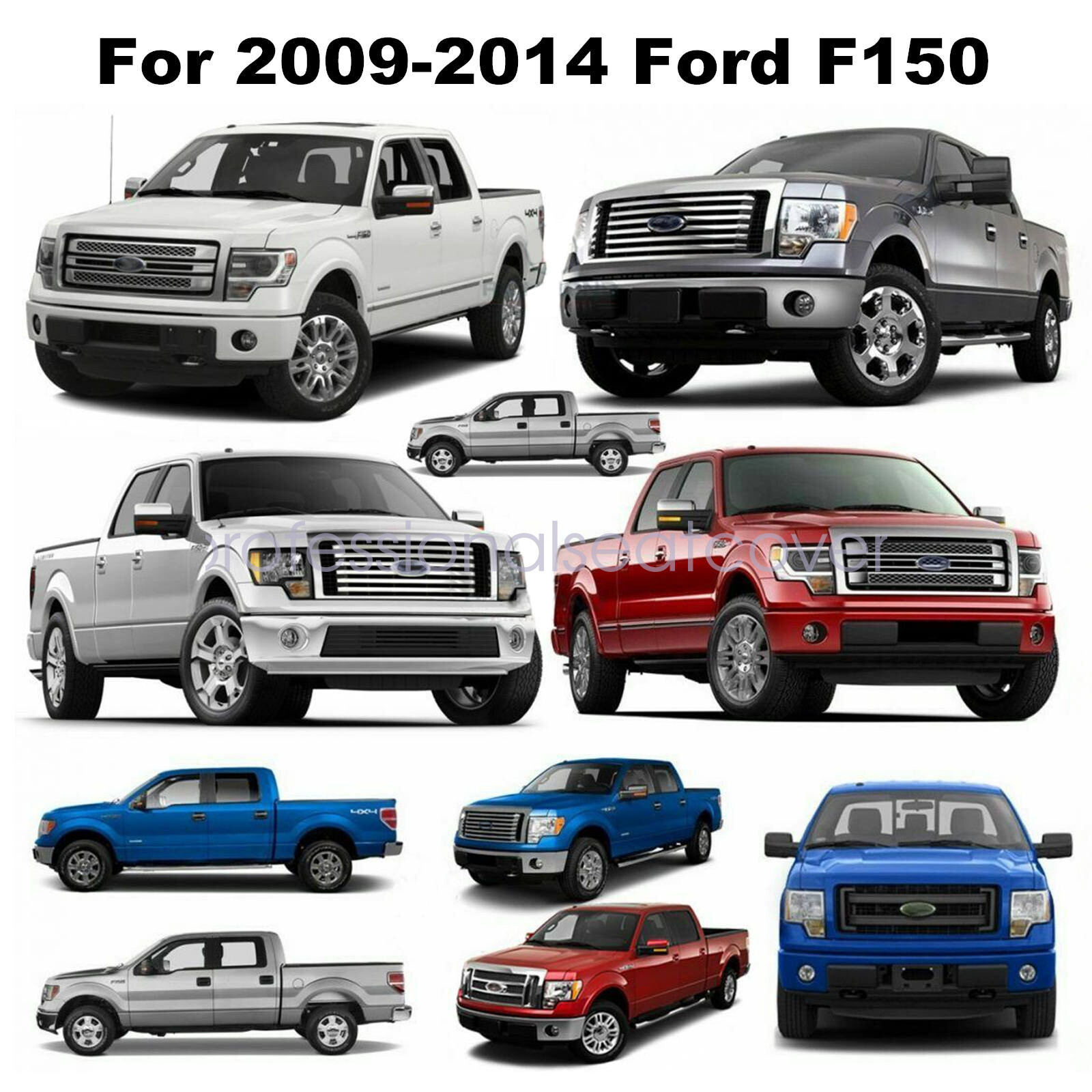 Driver & Passenger PERFORATED Leather SEAT COVER Tan For 09-14 Ford F150 Lariat