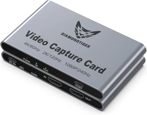 4K HDMI Video Capture Card for Streaming,4k@60hz,HDR VRR Passthrough low latency