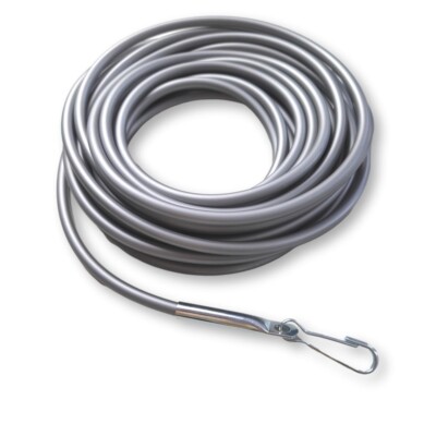 Planenseil Kunststoffseil Anhängerseil 8 mm Silber mit Simplexhaken Planenschnur