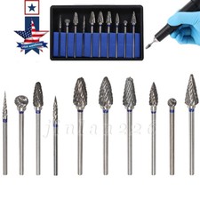 10 Pcs Dental Lab Polishing Bur Drills Tungsten Steel Carbide Burs Burrs 2.35MM