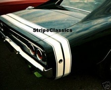 Fits 1968 Dodge Charger Bumble Bee Rear Tail Stripes Kit Mopar Flat Matte Black
