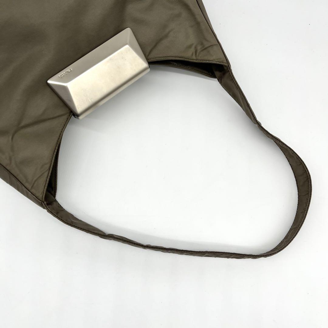 Authentic FW1997 PRADA Archive ONE Shoulder Bag Khaki Nylon