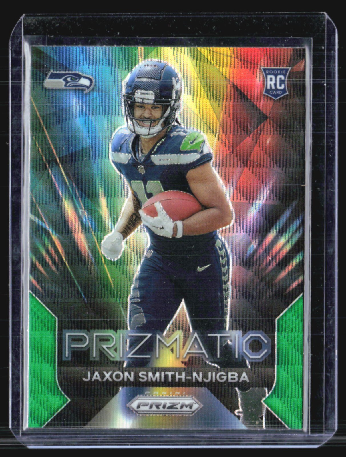 2023 Panini Prizm - Prizmatic #1 Jaxon Smith-Njigba (RC) Green Wave