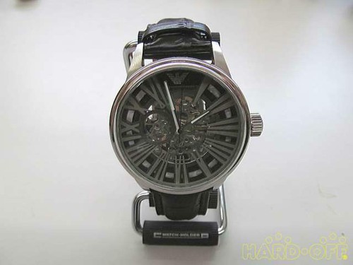 Gents Emporio Armani Stainless Steel Skeleton Meccanico Automatic Watch AR- 4629 | #272821537