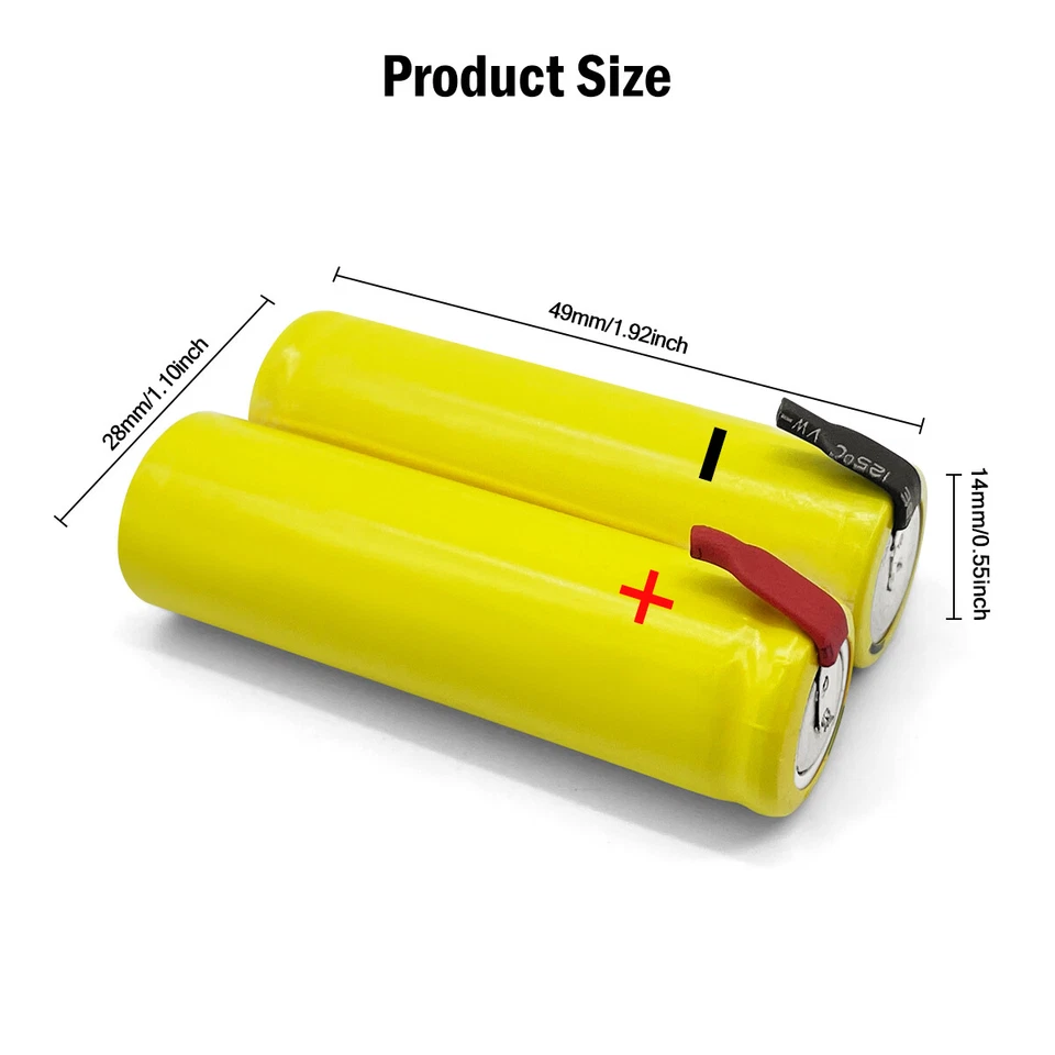 Shaver Waterpik Water flosser Battery Rechargeable AA 2.4V 900mAh 2SBT - Image 2 of 4