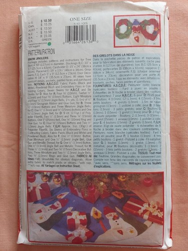 "Falda de árbol Butterick 5181 ""Snow Jinglers"", medias, colgante de puerta y más patrón - Imagen 2 de 2