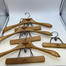 3 Harmony House Vintage Wooden Suit And Pants Hangers And 1 Pants Only Hanger