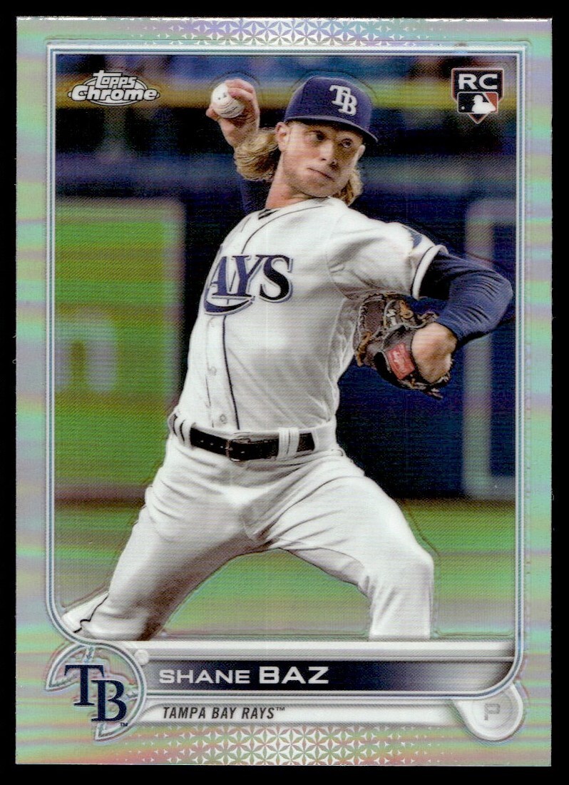 2022 Topps Chrome Refractor Shane Baz Rookie G38 Tampa Bay Rays #201
