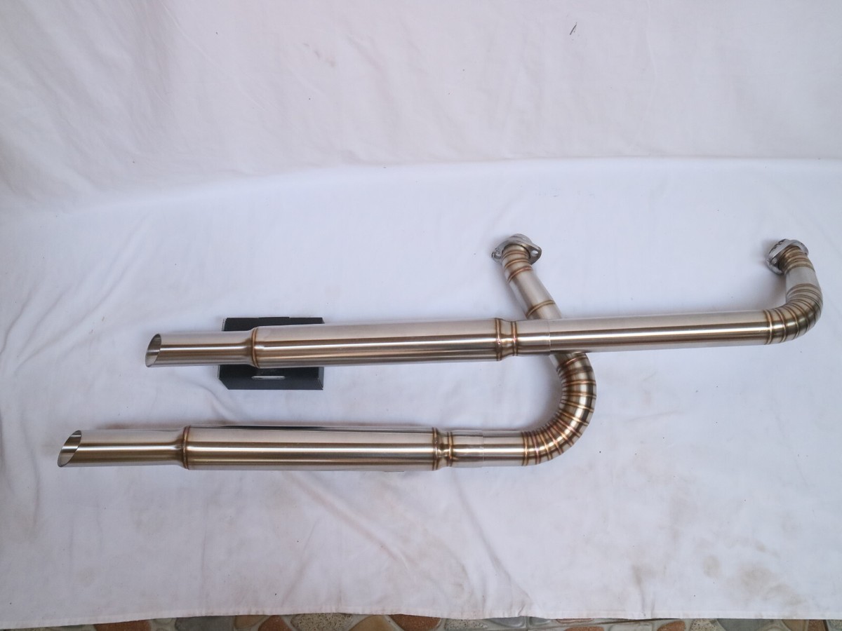 Harley EVO 84-99 2-2 Stainless Slash Cut Exhaust Softail FXR Dyna