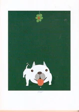 Bulldog and Mistletoe Christmas Cards Box of 8 Made in USA