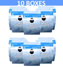 Leggs Sheer Comfort Pantyhose Control Top, Enhanced Toe Size: B Jet Black 10Boxe