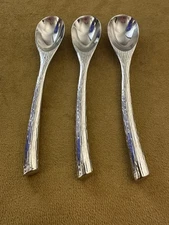 Sasaki JAMES  Stainless THREE SOUP SPOONS Vicente Wolf Design