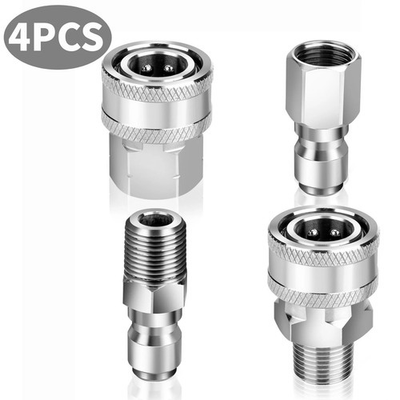 #ad 5000PSI Pressure Washer Quick Connect Fitting Stainless Steel 3 8quot; Hose Adapter $23.89